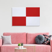 Toile Rectangles rouge et gris (Insitu(Salon))