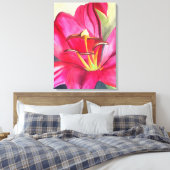 Toile Red Alert Lily aquarelle peinture de fleur (Insitu(Chambre))