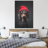 Toile Red Beanie Dachshund (Insitu(Chambre))