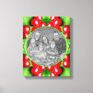 Toile Red Berries Nature Frame Créez votre propre photo