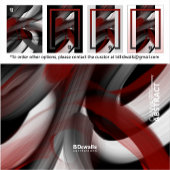 Toile Red Black White Gray Abstract 