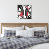 Toile Red Bottoms Stilettos shoes heels spatters & drips (Insitu(Chambre))