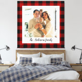 Toile Red Buffalo Plaid & Nom Personnel Et Photo (Insitu(Chambre))