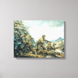 Toile Red Bull In the Winter Line By Donna