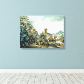 Toile Red Bull In the Winter Line By Donna (Insitu (Plancher de Bois))