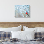 Toile Red Cardinal dans Winter Nature Photo de Christmas (Insitu(Chambre))