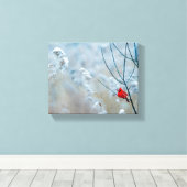 Toile Red Cardinal dans Winter Nature Photo de Christmas (Insitu (Plancher de Bois))