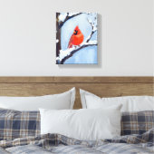 Toile Red Cardinal | Winter Holiday Watercolor Painting (Insitu(Chambre))