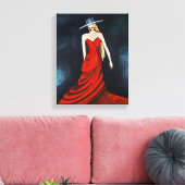 Toile Red Diva Peinture Unique Flamenco Danseuse Art (Insitu(Salon))