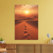 Toile Red Dune Horizon – Sunlit Desert Path Canvas Print (Insitu(Salon))