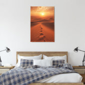 Toile Red Dune Horizon – Sunlit Desert Path Canvas Print (Insitu(Chambre))