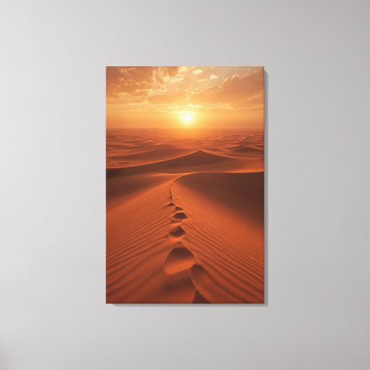 Toile Red Dune Horizon – Sunlit Desert Path Canvas Print (Recto)