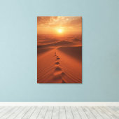 Toile Red Dune Horizon – Sunlit Desert Path Canvas Print (Insitu (Plancher de Bois))