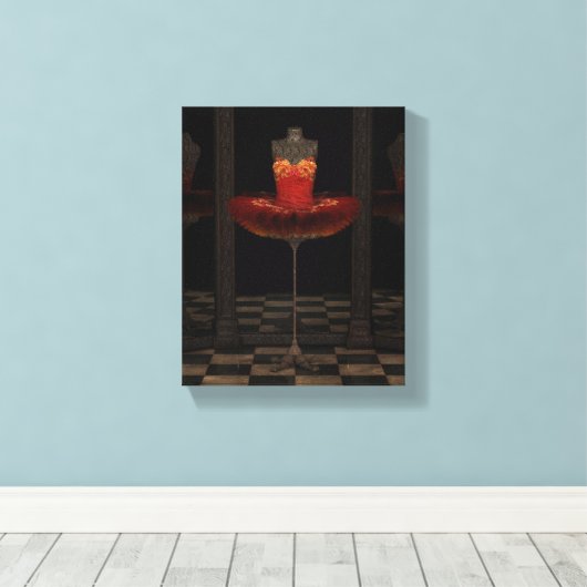 Toile Red Firebird Classique Ballet Tutu Réflexions (Insitu (Plancher de Bois))