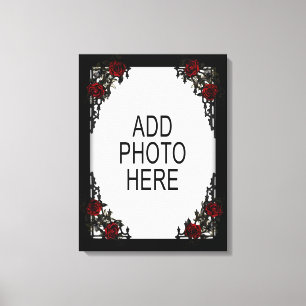 Toile Red Gothic Rose Ajouter Votre Cadre Photo