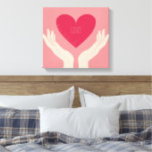 Toile Red Heart amour valentines rousse rose fille (Insitu(Chambre))