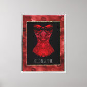 Toile Red Lips Corset (Recto)