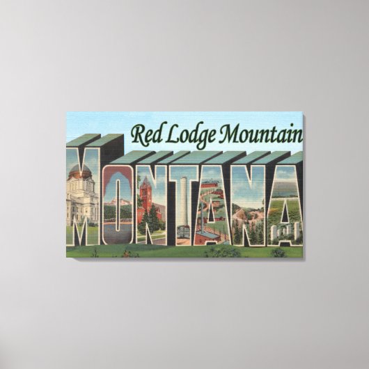 Toile Red Lodge Mountain, Montana (Recto)