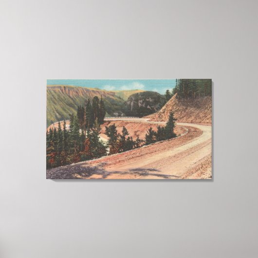 Toile Red Lodge, MT - Vue sur Mae West Curve (Recto)