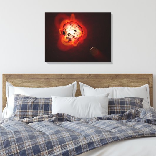 Toile Red Nwarf Star Orbité Par Une Hypothétique Exoplan (Insitu(Chambre))