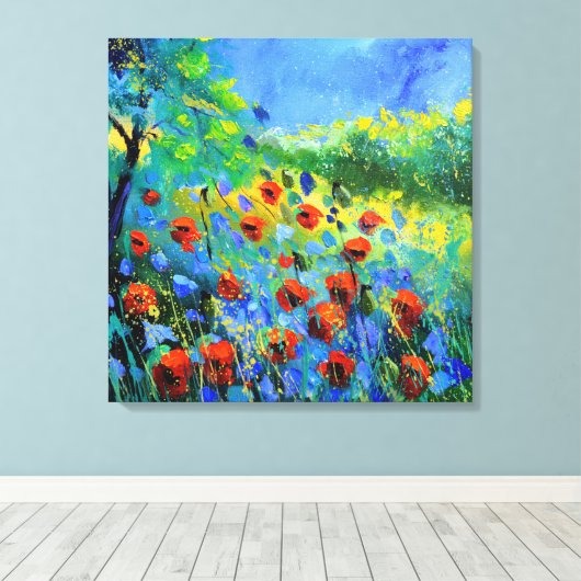 Toile red poppies  (Insitu (Plancher de Bois))