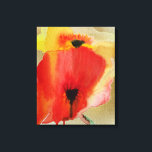 Toile Red Poppies art original<br><div class="desc">D'une aquarelle peinte de pavots rouges et jaunes aux couleurs vives. Ces fleurs vibrantes sont peintes dans un style fluide et libre pour créer un design floral moderne de ces beaux plantes botaniques floraux. Les pavots sont un symbole de la mémoire des soldats de la Première Guerre mondiale.</div>