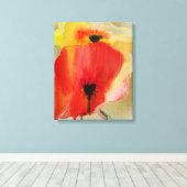 Toile Red Poppies art original (Insitu (Plancher de Bois))