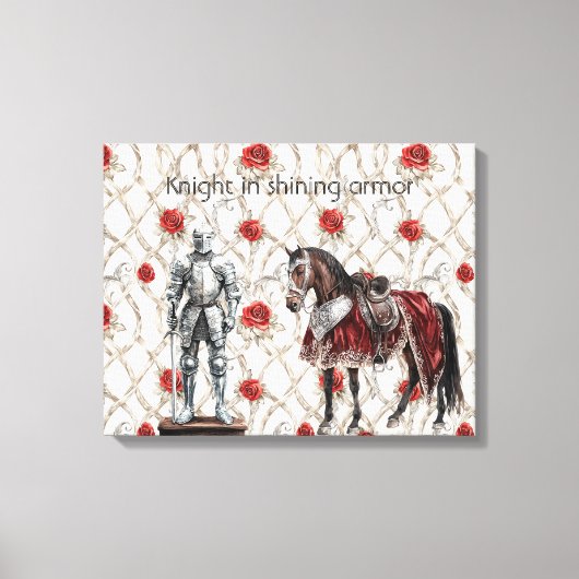 Toile Red Roses Knight in Shining Armor (Recto)