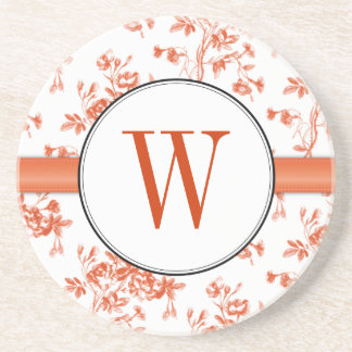 Toile Red Roses Monogram Onderzetter