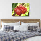 Toile Red Torch Ginger Tropical Flower Photographie (Insitu(Chambre))