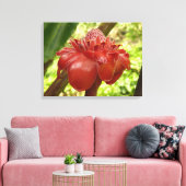 Toile Red Torch Ginger Tropical Flower Photographie (Insitu(Salon))