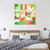 Toile Red Victorian House Lush Yard (Insitu(Chambre))