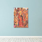 Toile Redon - Bouddha marchant parmi les fleurs (Insitu (Plancher de Bois))