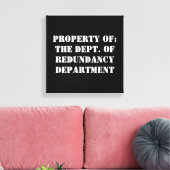 Toile Redundance, propriété Department (Insitu(Salon))