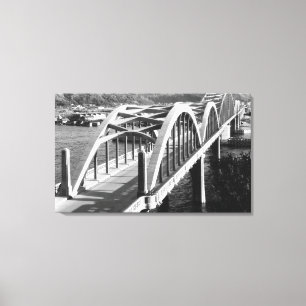 Toile Reedsport, vue de l'Orégon du pont au-dessus