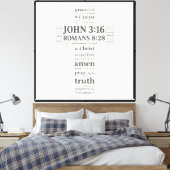 Toile Référence de verset biblique Croix Murale Art (Insitu(Chambre))