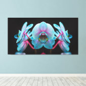 Toile Réflection de l'orchid bleu exotic (Insitu (Plancher de Bois))