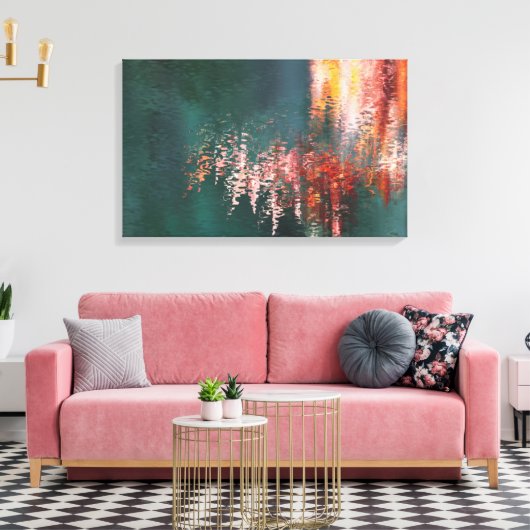 Toile Réflections d'érable abstraites (Insitu(Salon))