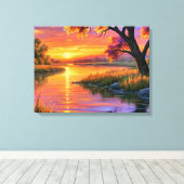 Toile Reflections of a Violet Dusk (Insitu (Plancher de Bois))