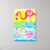 Toile Reflet de flamant rose (Recto)
