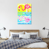 Toile Reflet de flamant rose (Insitu(Chambre))