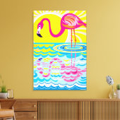 Toile Reflet de flamant rose (Insitu(Salon))