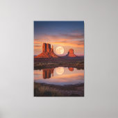 Toile Reflet de la Super Lune dans la Vallée des Monumen (Recto)