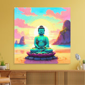 Toile Reflet du coucher de soleil de Bouddha (Insitu(Salon))