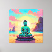 Toile Reflet du coucher de soleil de Bouddha (Recto)
