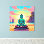 Toile Reflet du coucher de soleil de Bouddha (Insitu (Plancher de Bois))