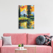 Toile Reflet du coucher du soleil Impressionnisme paysag (Insitu(Salon))