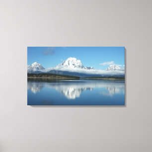 Toile Reflet du mont Moran dans le Grand Teton