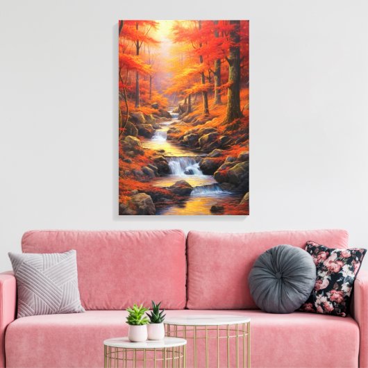 Toile Reflet soleil automne Maple Forest Fine Art (Insitu(Salon))