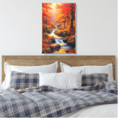 Toile Reflet soleil automne Maple Forest Fine Art (Insitu(Chambre))